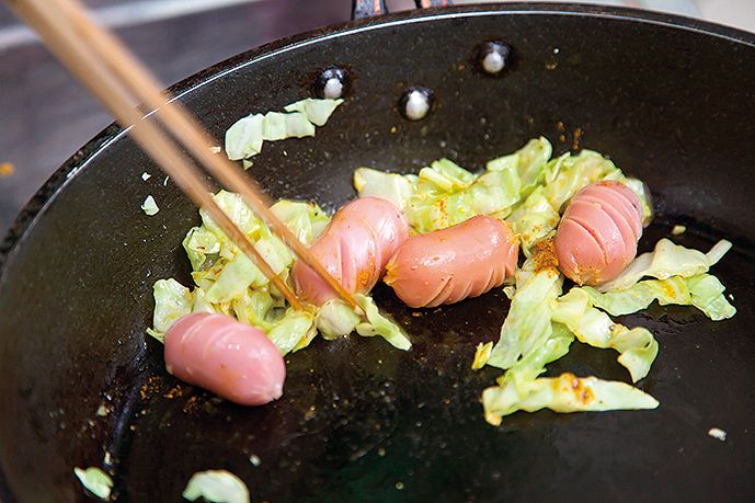 bắp cải xào cà ri